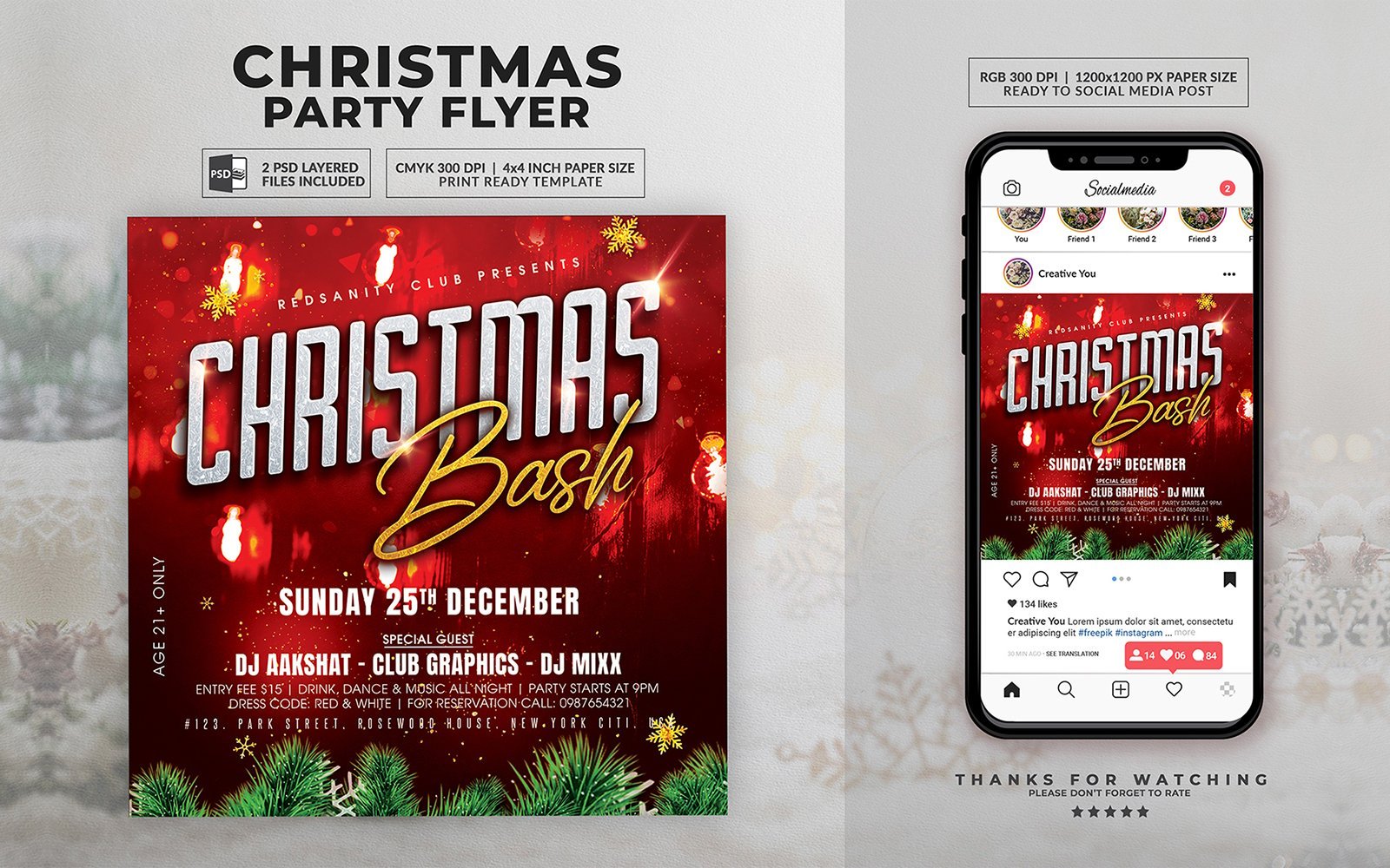 Template #366234 Christmas Bash Webdesign Template - Logo template Preview