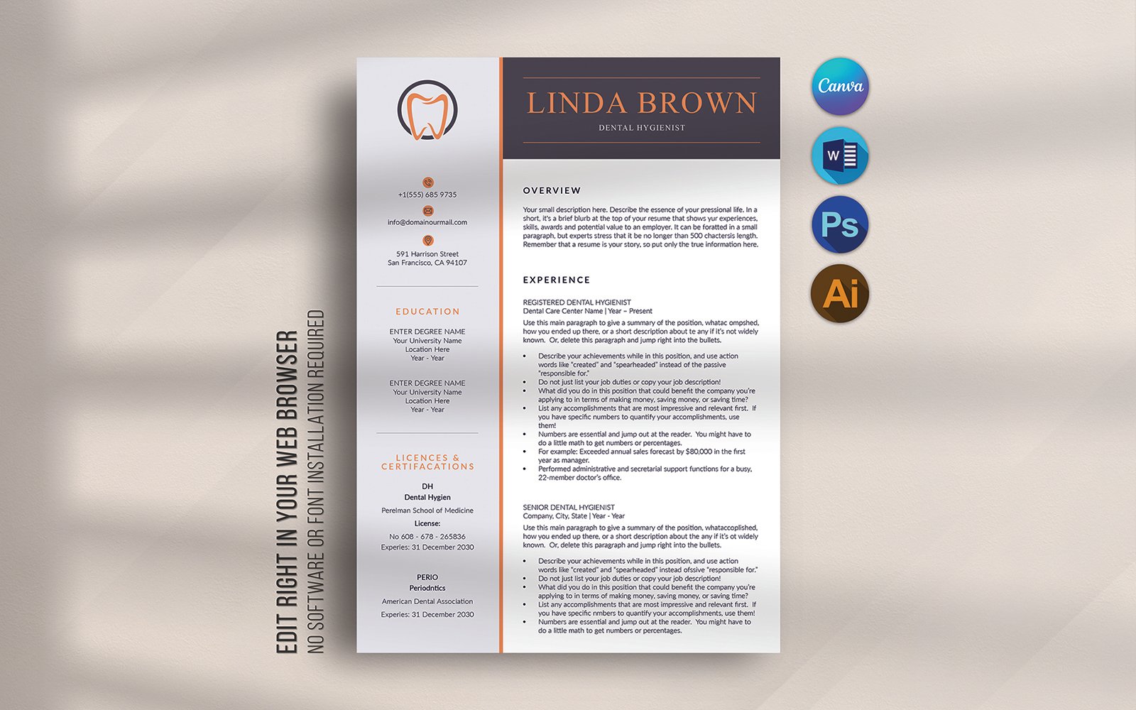Template #366243 Template Resume Webdesign Template - Logo template Preview