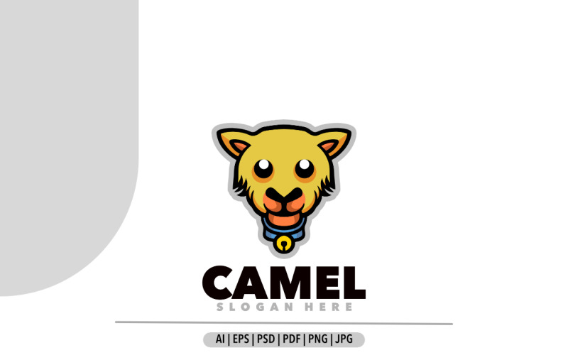 Camel head mascot logo design Logo Template