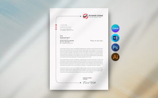 Canva and Word Corporate Letterhead Template