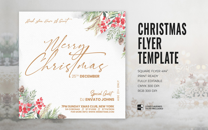 Christmas Party Flyer Templates Corporate Identity
