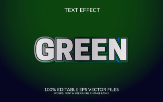 Green Editable Vector Eps 3d Text Effect Template