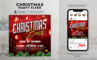 Modern Christmas Party Flyer Template