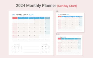 2024 Simple Calendar [Sunday]