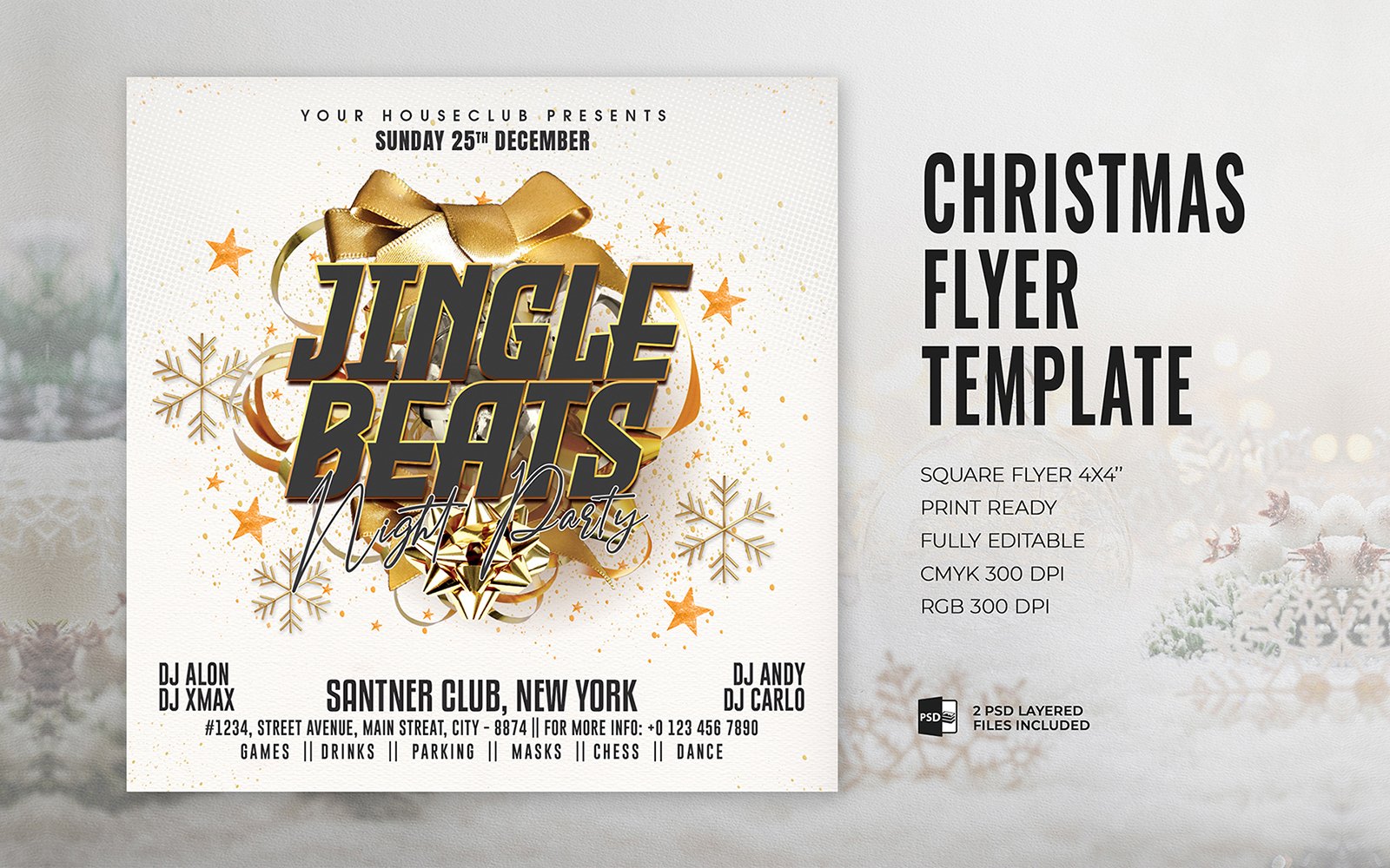 Template #366339 Flyer Christmas Webdesign Template - Logo template Preview