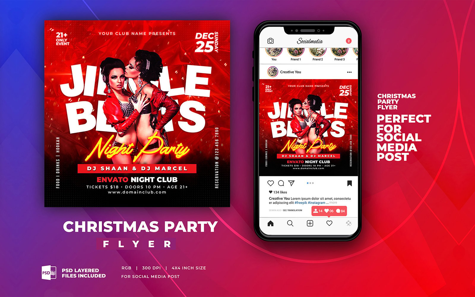 Template #366340 Flyer Christmas Webdesign Template - Logo template Preview