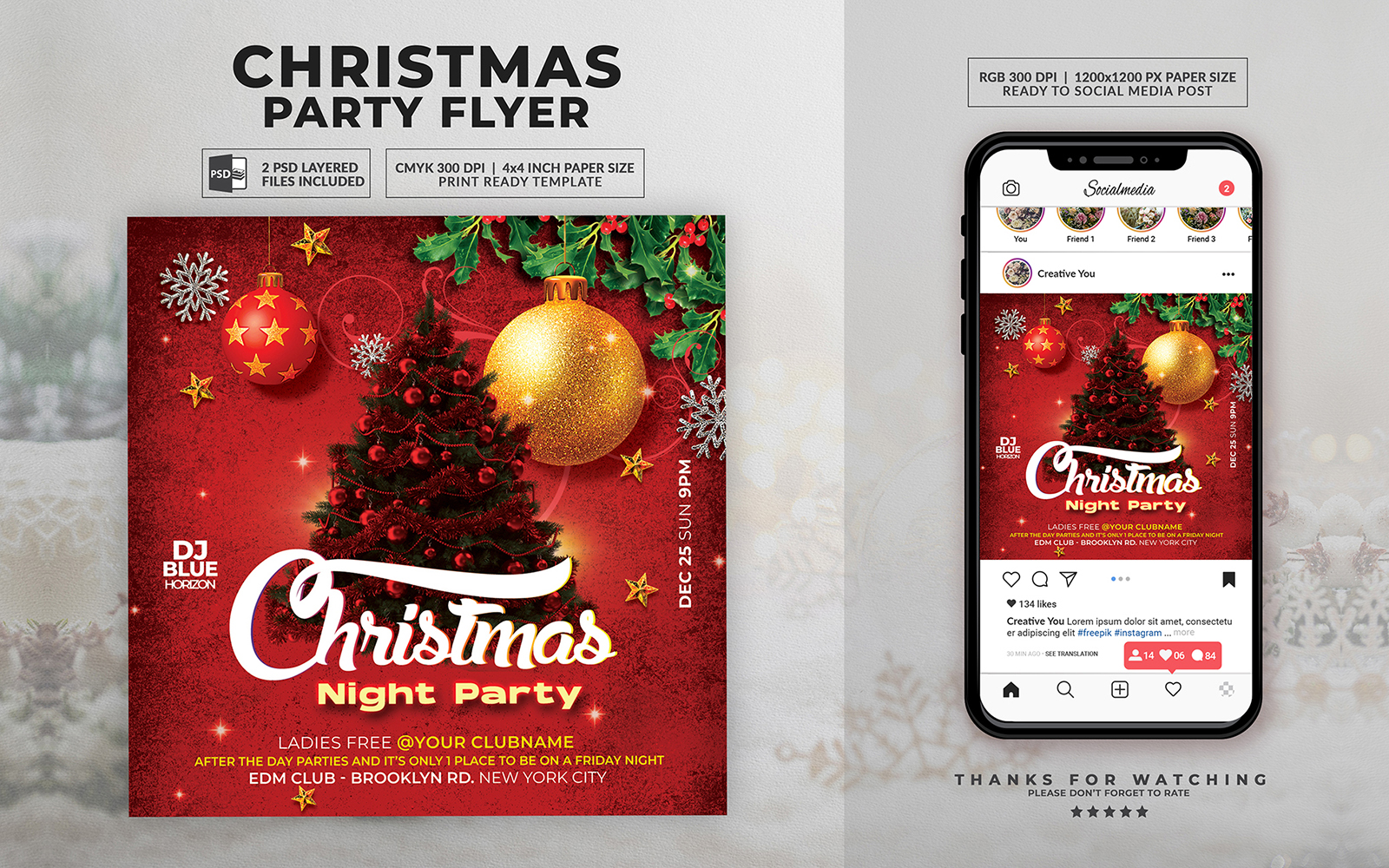 Template #366346 Flyer Christmas Webdesign Template - Logo template Preview
