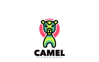Camel line simple mascot logo design