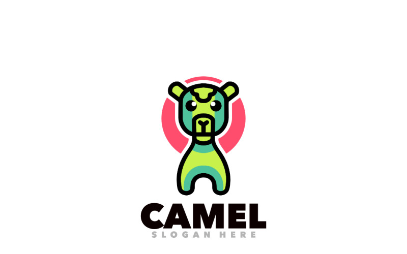 Camel line simple mascot logo design Logo Template