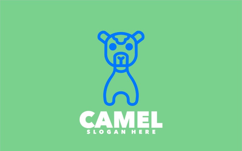 Camel line symbol icon logo design Logo Template