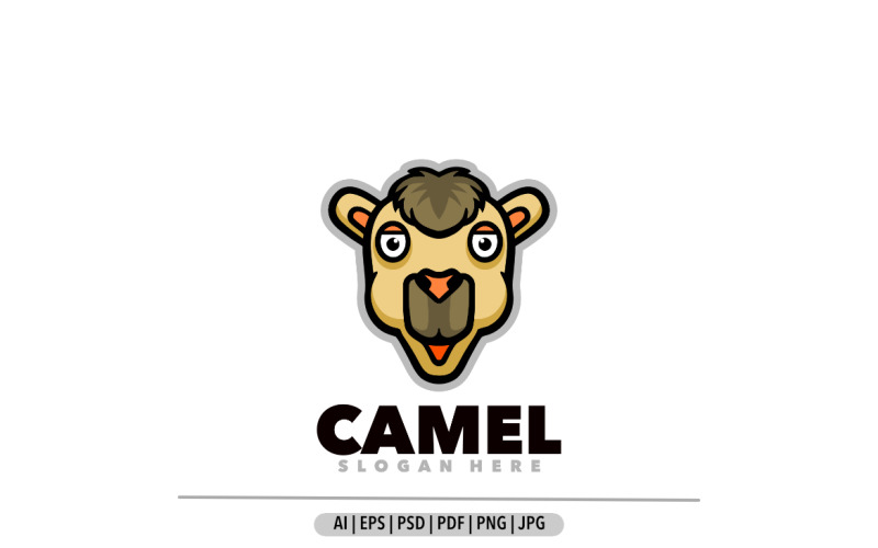 Camel mascot cartoon design logo template Logo Template