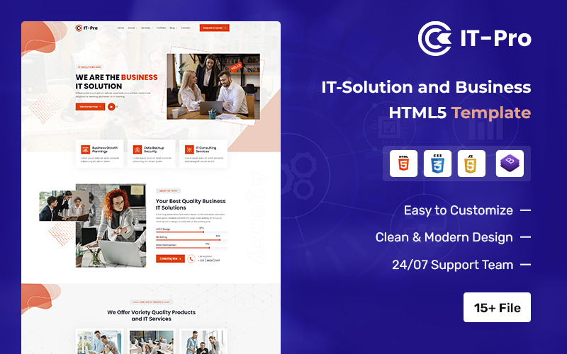 ITPRO – IT Solutions and Business HTML5 Website Website Template