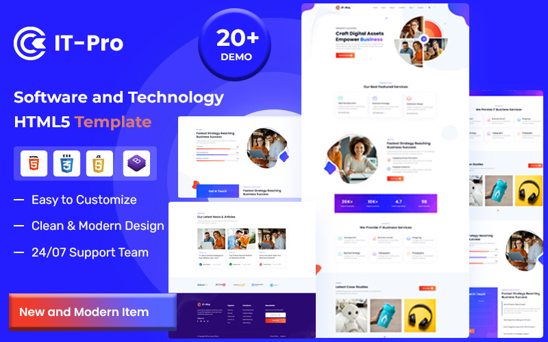 ITPRO – Software and Technology HTML5 Template Website Template