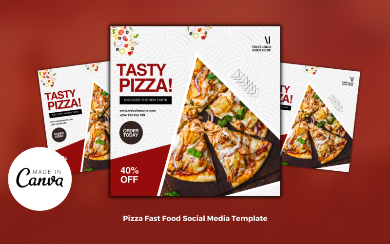 Pizza Restaurant Template Social Media