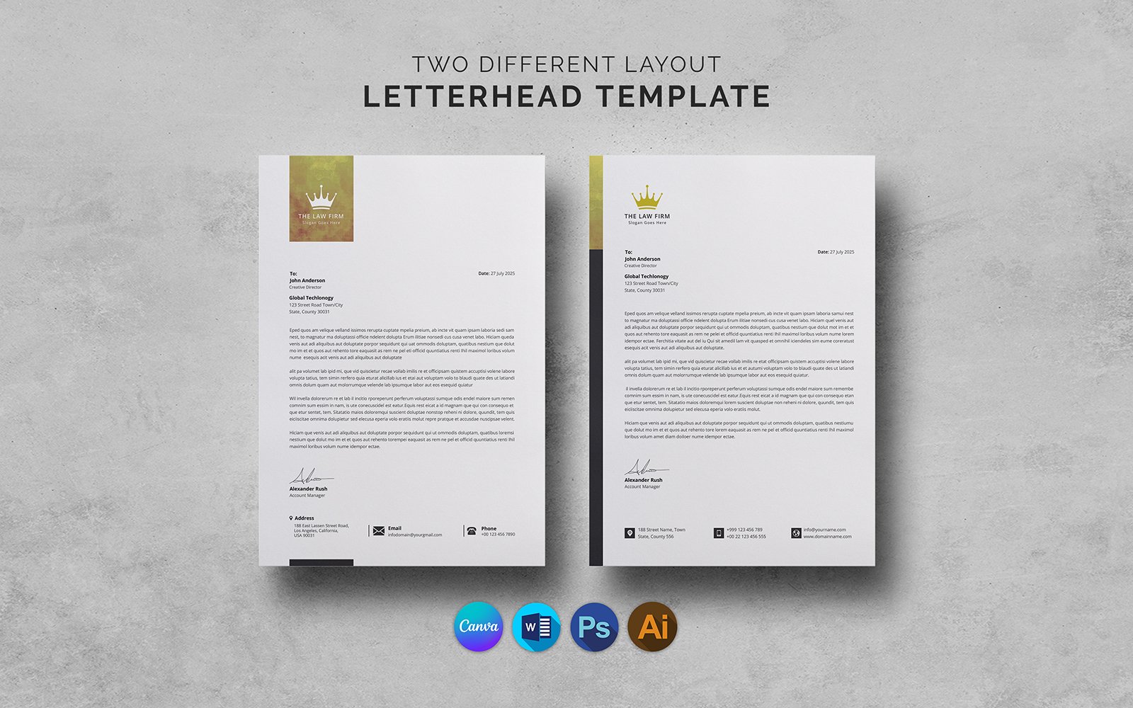 Kit Graphique #366438 Letterhead Template Divers Modles Web - Logo template Preview