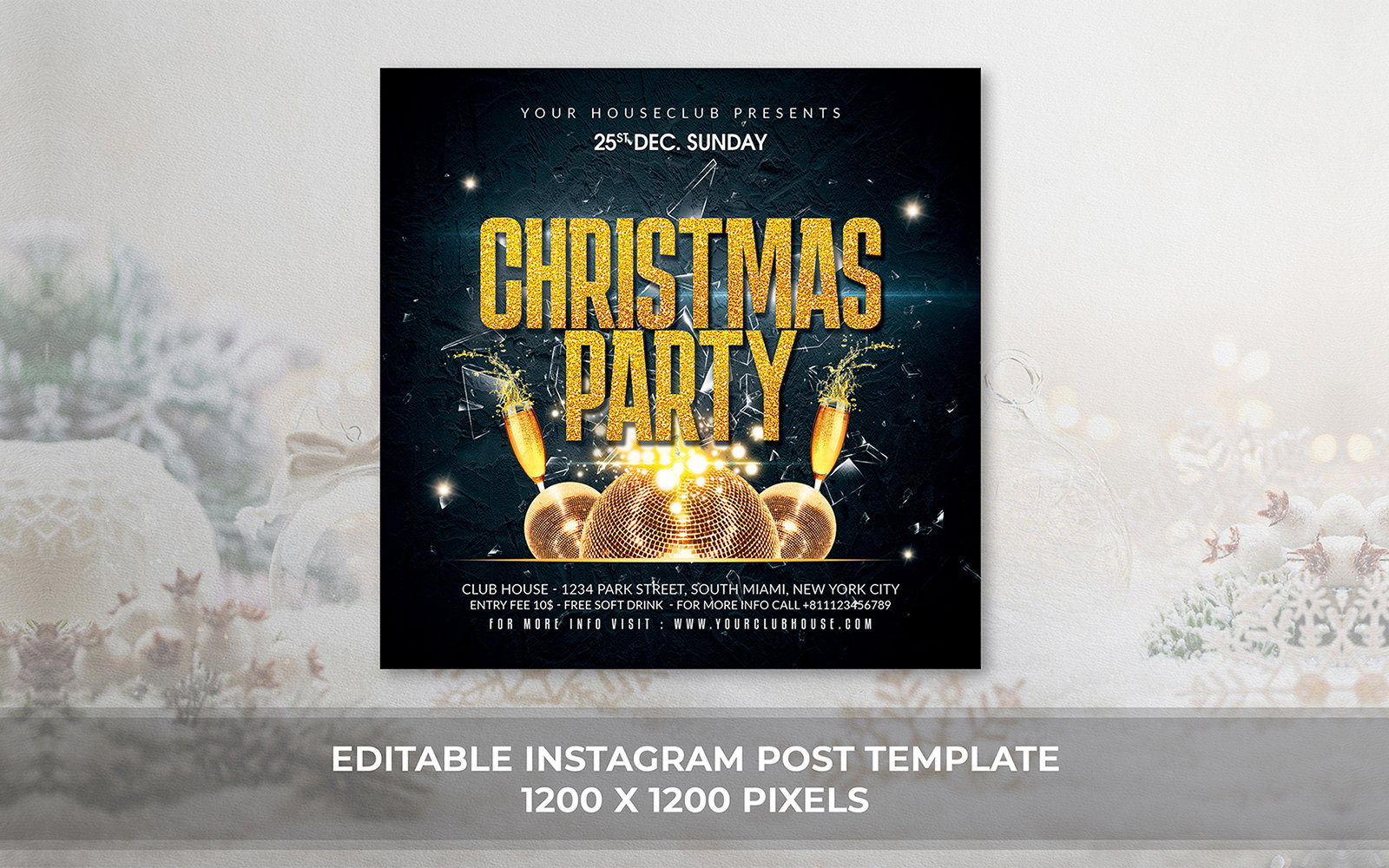 Template #366441 Flyer Christmas Webdesign Template - Logo template Preview