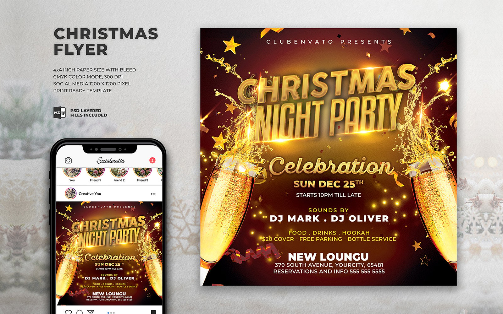 Template #366443 Flyer Christmas Webdesign Template - Logo template Preview