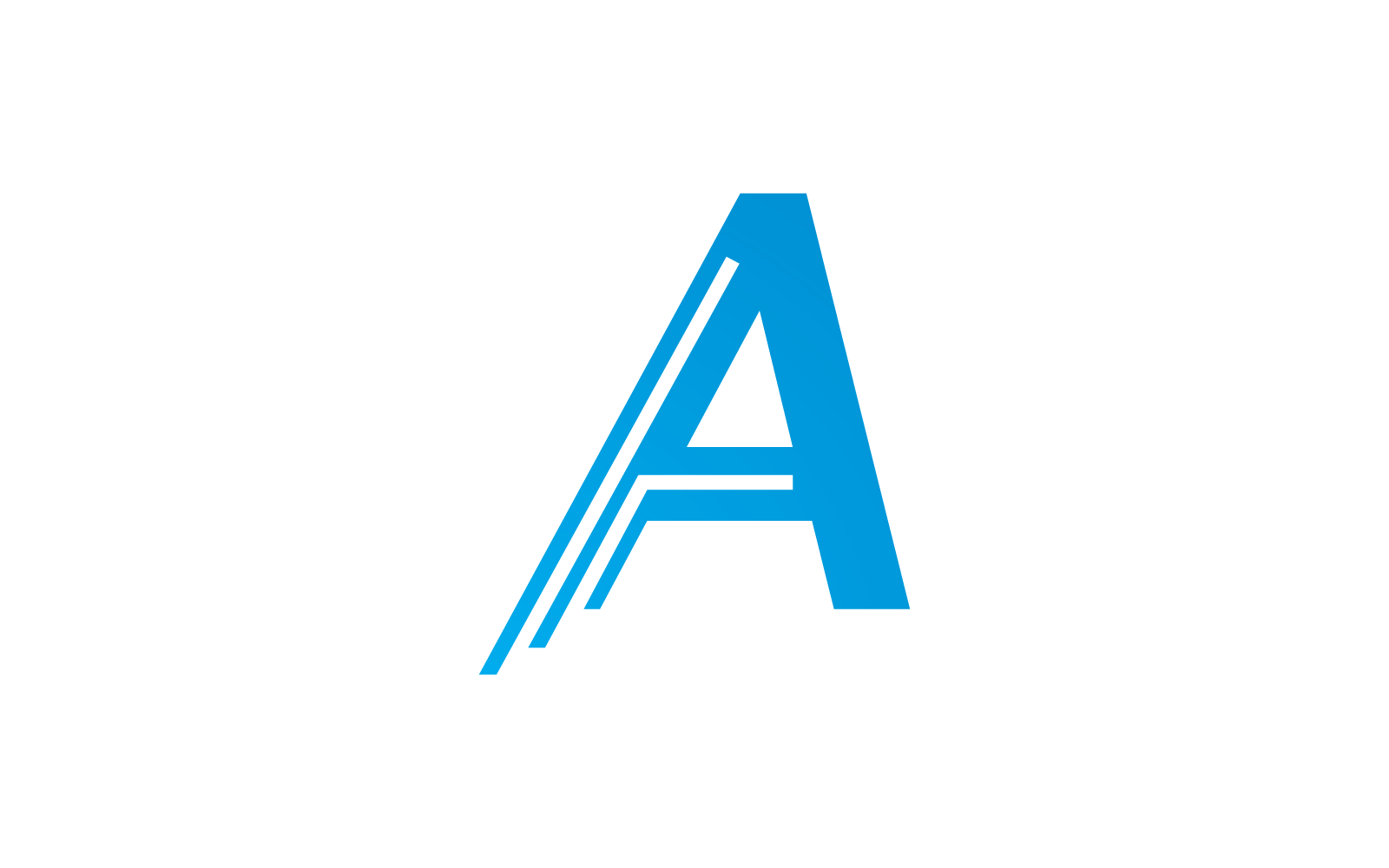A  Initial letter alphabet font logo vector design