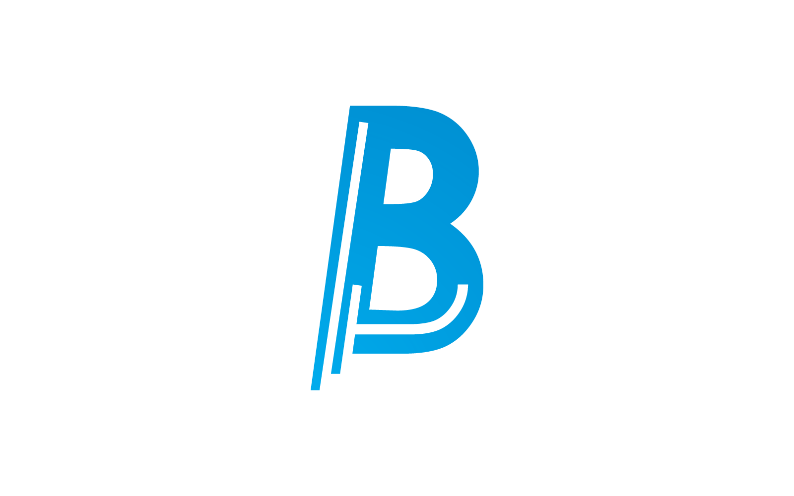 B Initial letter alphabet font logo vector design