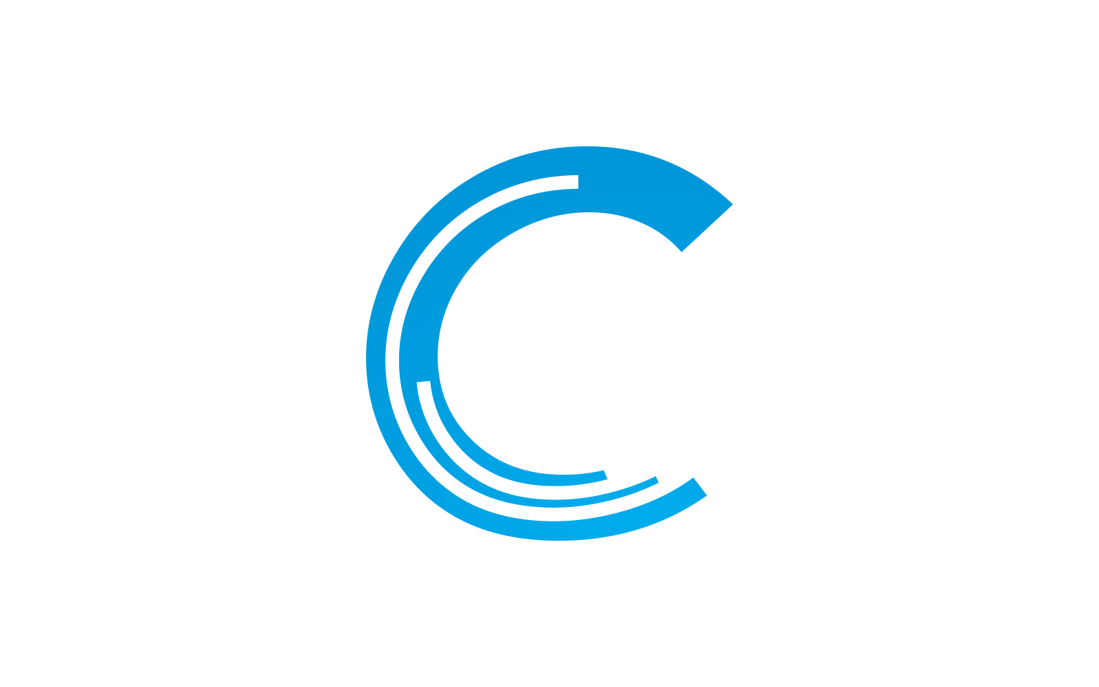 C Initial letter alphabet font logo vector design