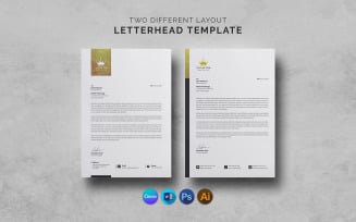 Canva Modern Corporate Word Letterhead Design Template