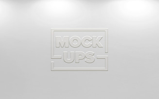 Clean Simple White Logo Mockup Design