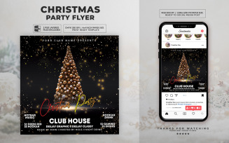 Club House Christmas Party Flyer