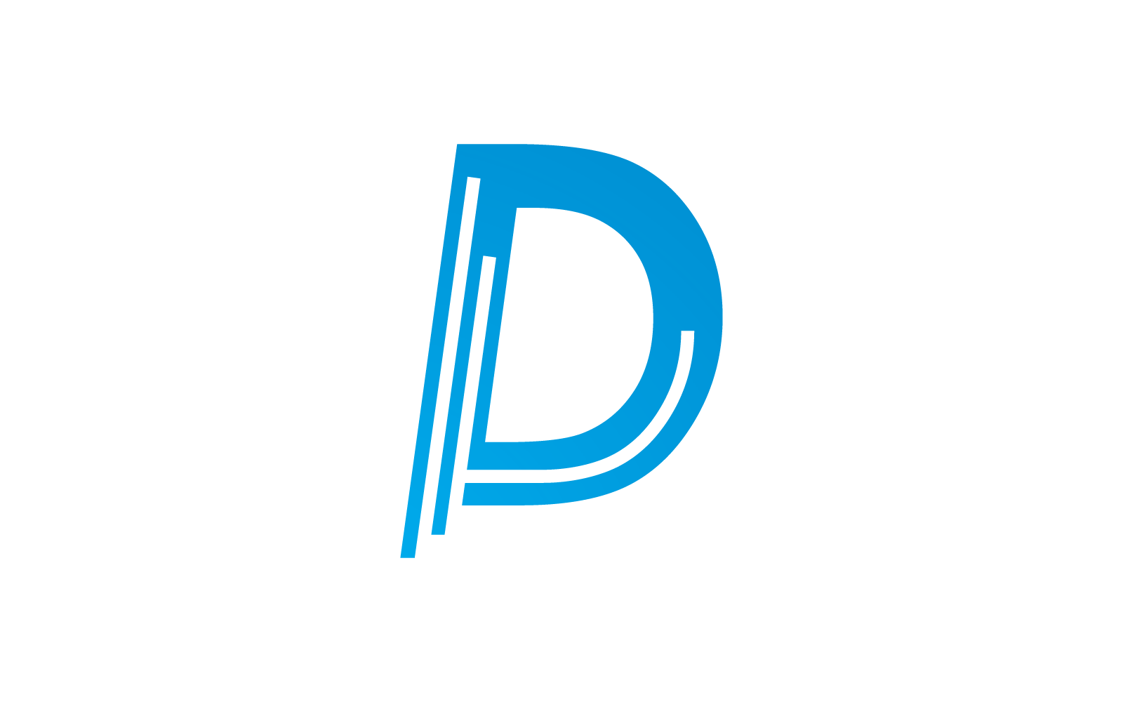 D Initial letter alphabet font logo vector design