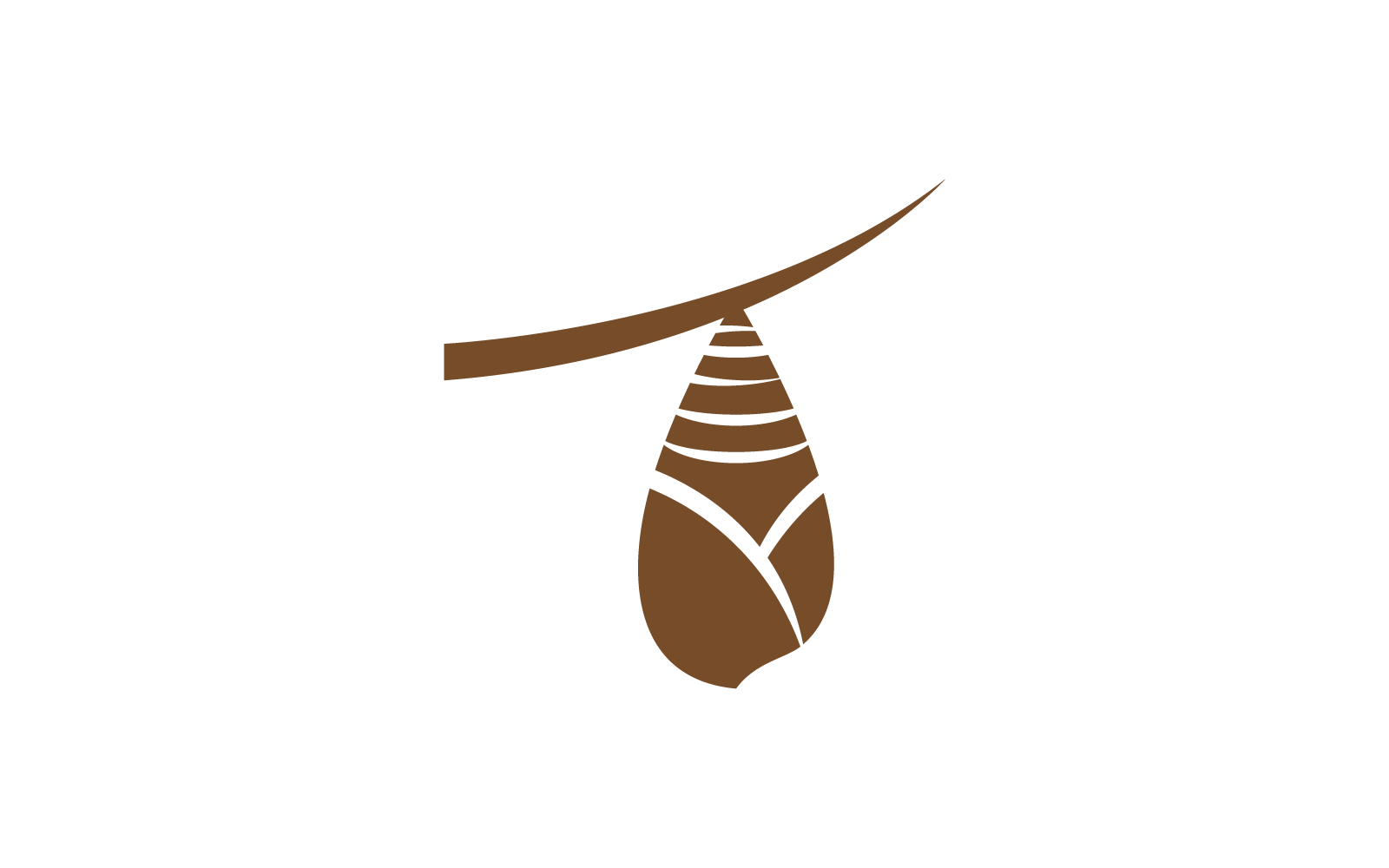 Kahverengi Koza illüstrasyon logo vektör tasarımı