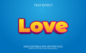 Love Editable Vector Eps Text Effect Template Design