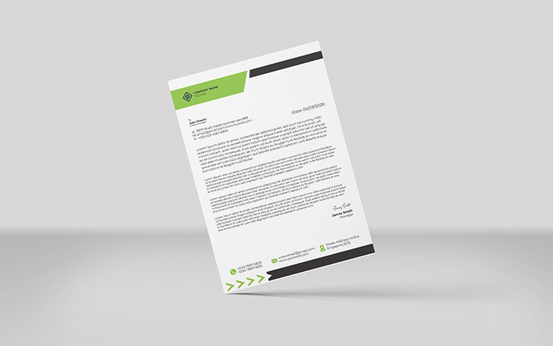 Professional business letterhead template design-01 Corporate Identity