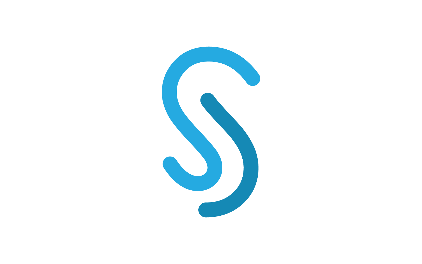 S Początkowa litera alfabetu czcionki logo wektor projekt