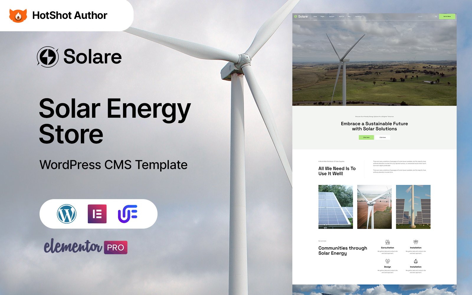 Template #366509 Solar Wind Webdesign Template - Logo template Preview