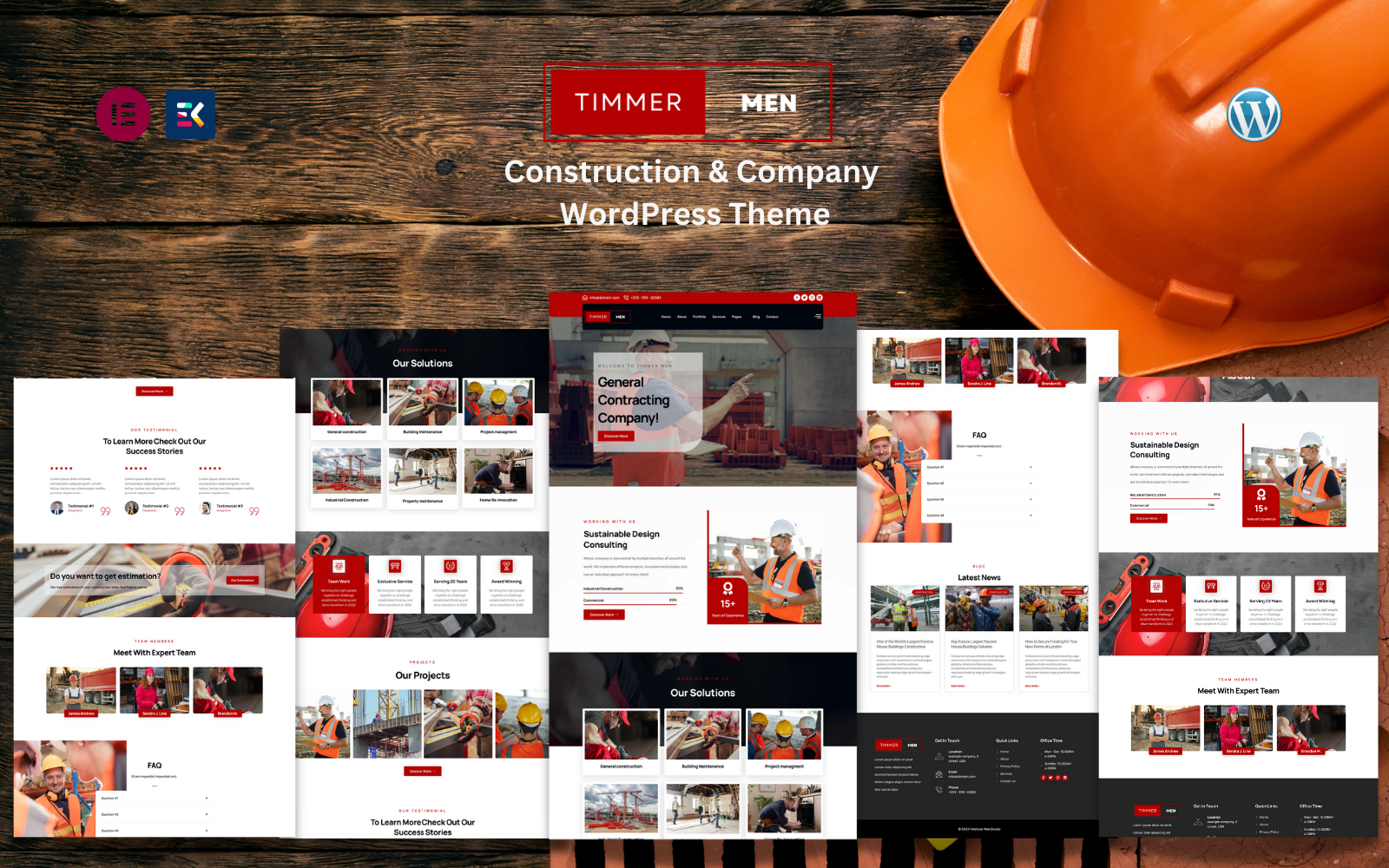 Timmer Men - Construction and Company WordPress Theme