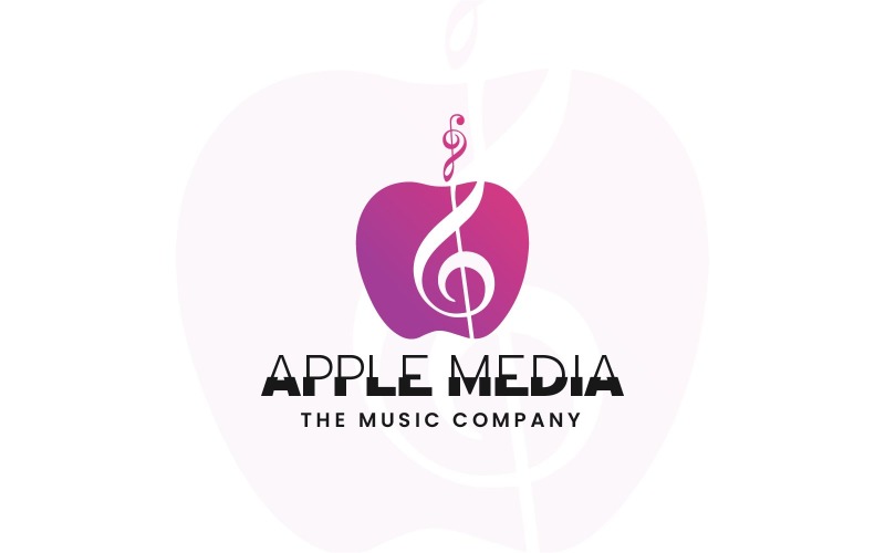 Apple Media Music Company Logo Logo Template