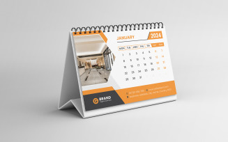 2024 Desk Calendar Template Design