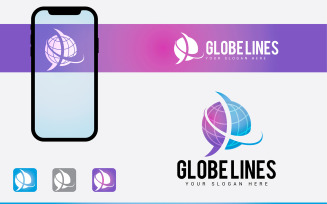 GLOBE LINES Logo Design Template