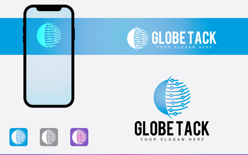 GLOBE TACK Logo Design Template Logo Template