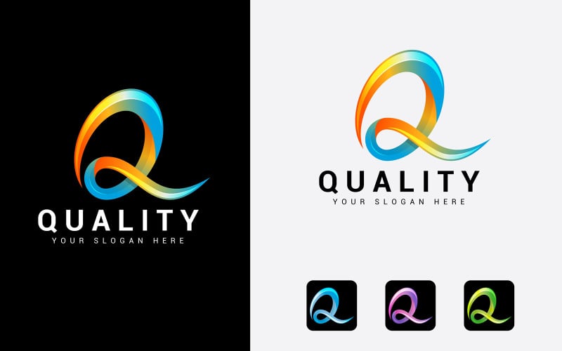 Q LETTER Logo Design Template Logo Template