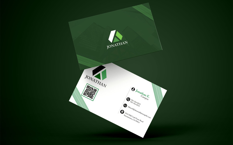 Simple Modern Business Card Template Design Corporate Identity