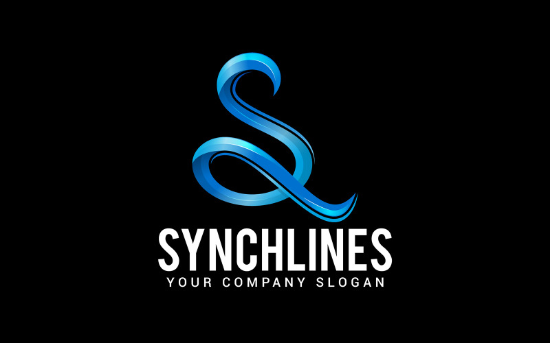 Synchlines-S Letter Logo Design Template Logo Template