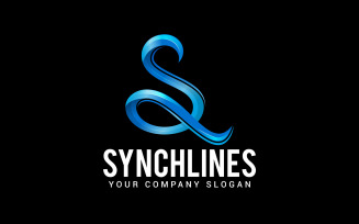 Synchlines-S Letter Logo Design Template