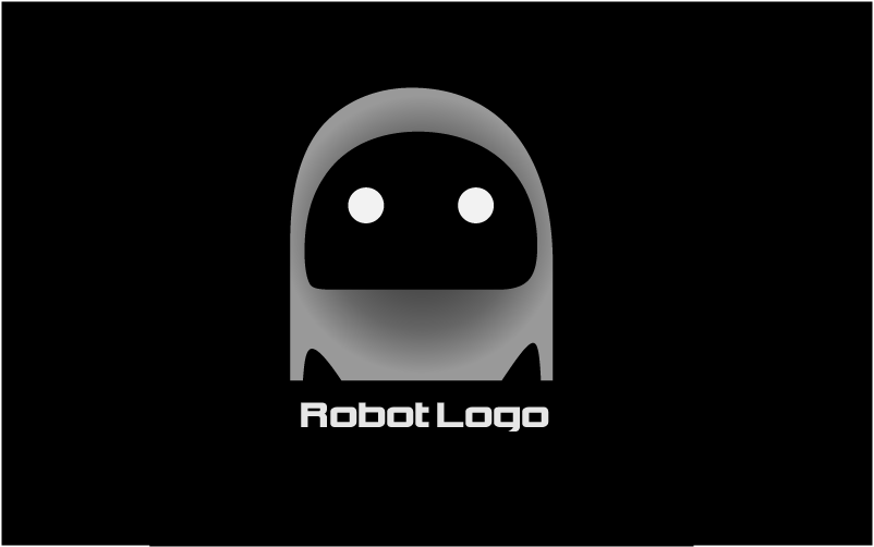 Robot Logo From Letter D Capital