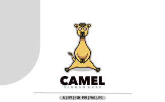 Camel mascot logo template illustration design