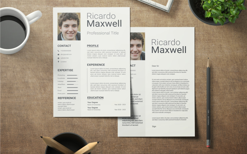 CV Resume and Cover Letter Professional Templates Resume Template