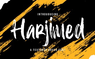 Harjimed - Textured Brush Font