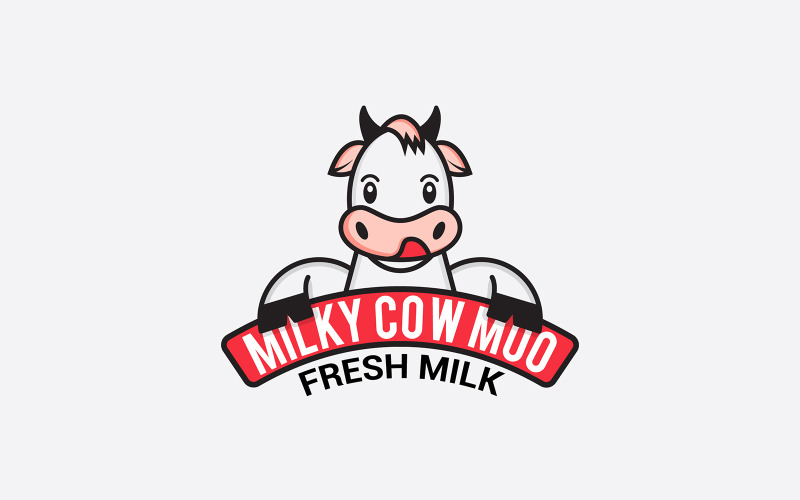 Milky Cow Moo Logo Design Template Logo Template