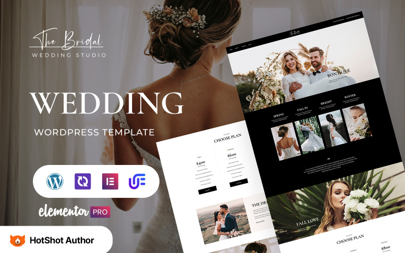 The Bridal - Wedding Studio WordPress Elementor Theme WordPress Theme