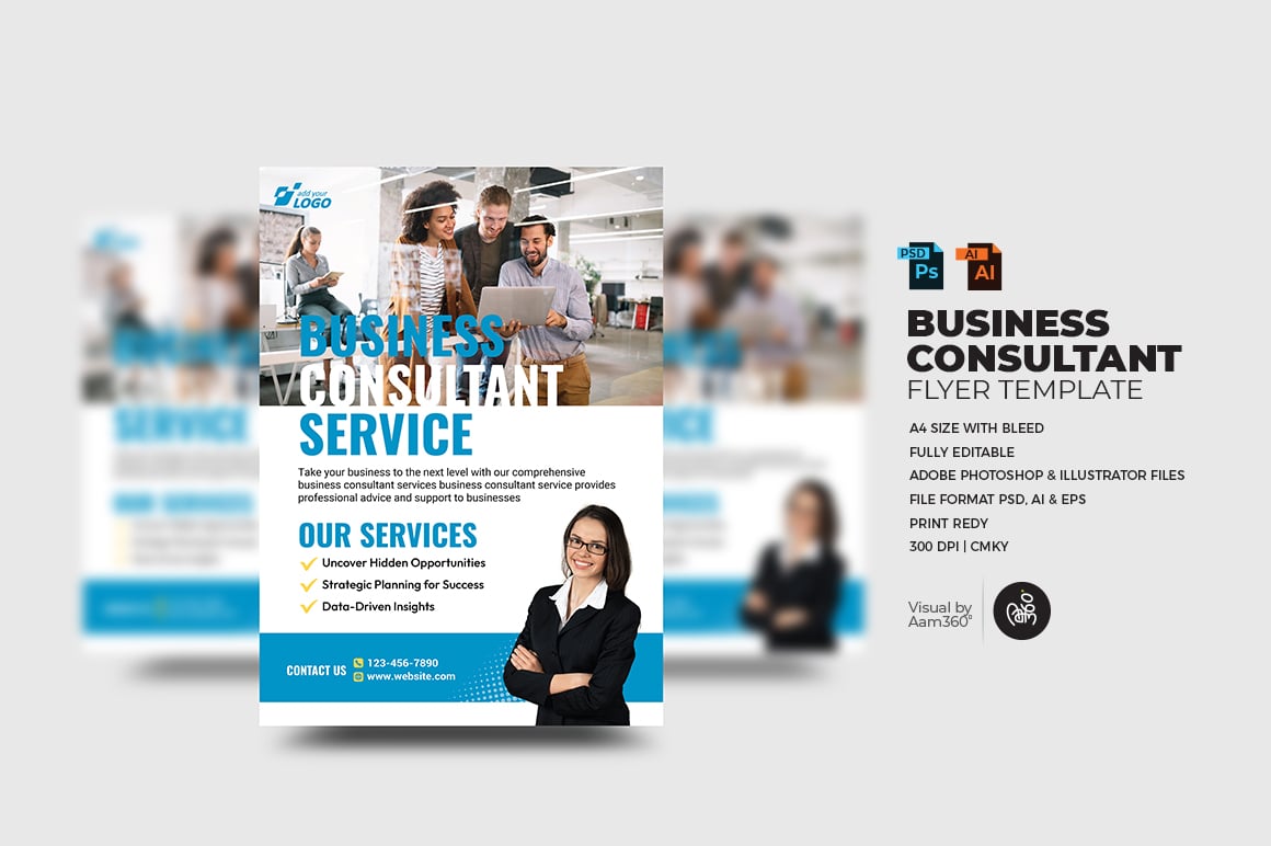 Template #366739 Consultant Flyer Webdesign Template - Logo template Preview