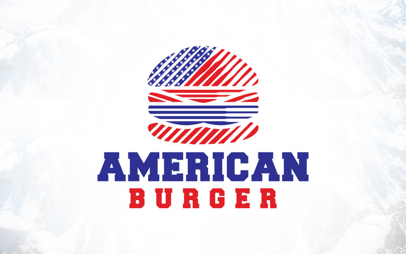 American Burger Logo Design Logo Template